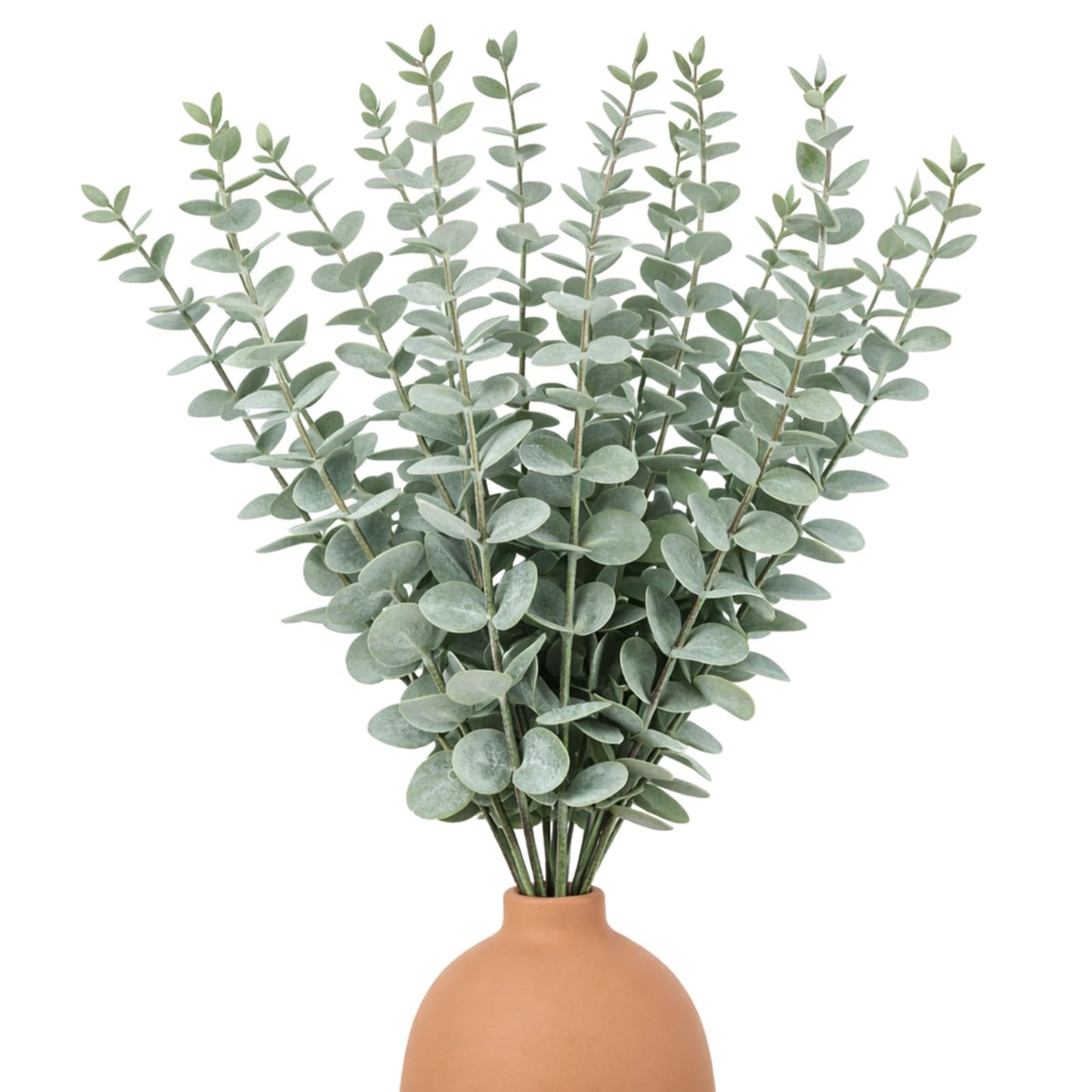 KALIONE 20pcs Artificial Eucalyptus Branches Decorative Flowers Green for Vase Artificial Eucalyptus Branches for Home Office Bouquets Table Decorations Wedding Decor