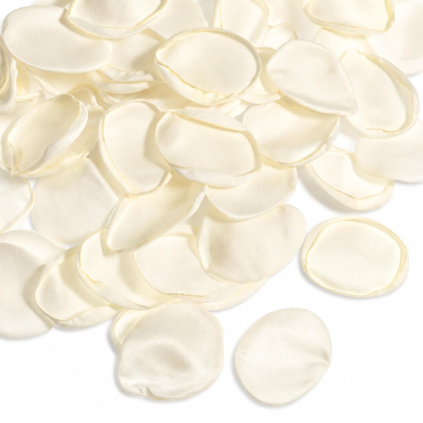 400PCS White Flower Petals for Wedding Fake Rose Petals Silk Petal