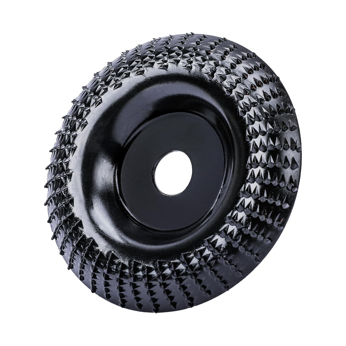 1 x Wood Carving Disc Grinder Wheel Disc,4 Inch (100mm) Angle Grinder Wood Sanding Disc,5/8 (16mm) Arbor, Angle Grinder Attachments,Woodworking Tools Suitable for Wood Carving(Black)