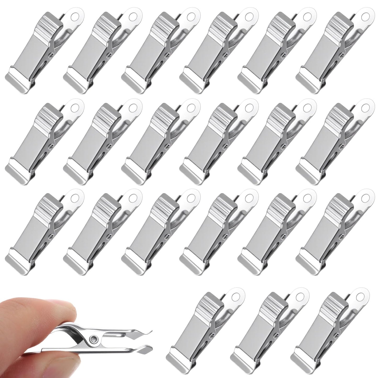 Pack of 22 Metal Clamps, 1.3 cm Metal Width, Small Spring Clamps