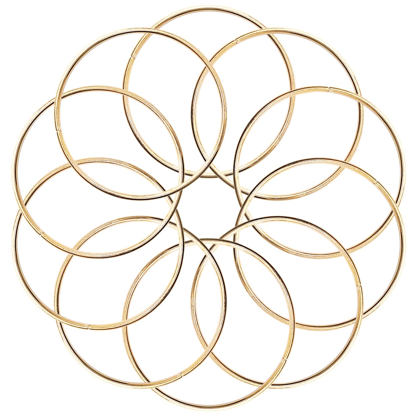 10 Pcs 2 Inch Metal Rings for Craft Gold Hoops Floral Macrame Hoops Rings for DIY Crafts Macrame Dream Catchers Supplies(Gold,2 Inch)
