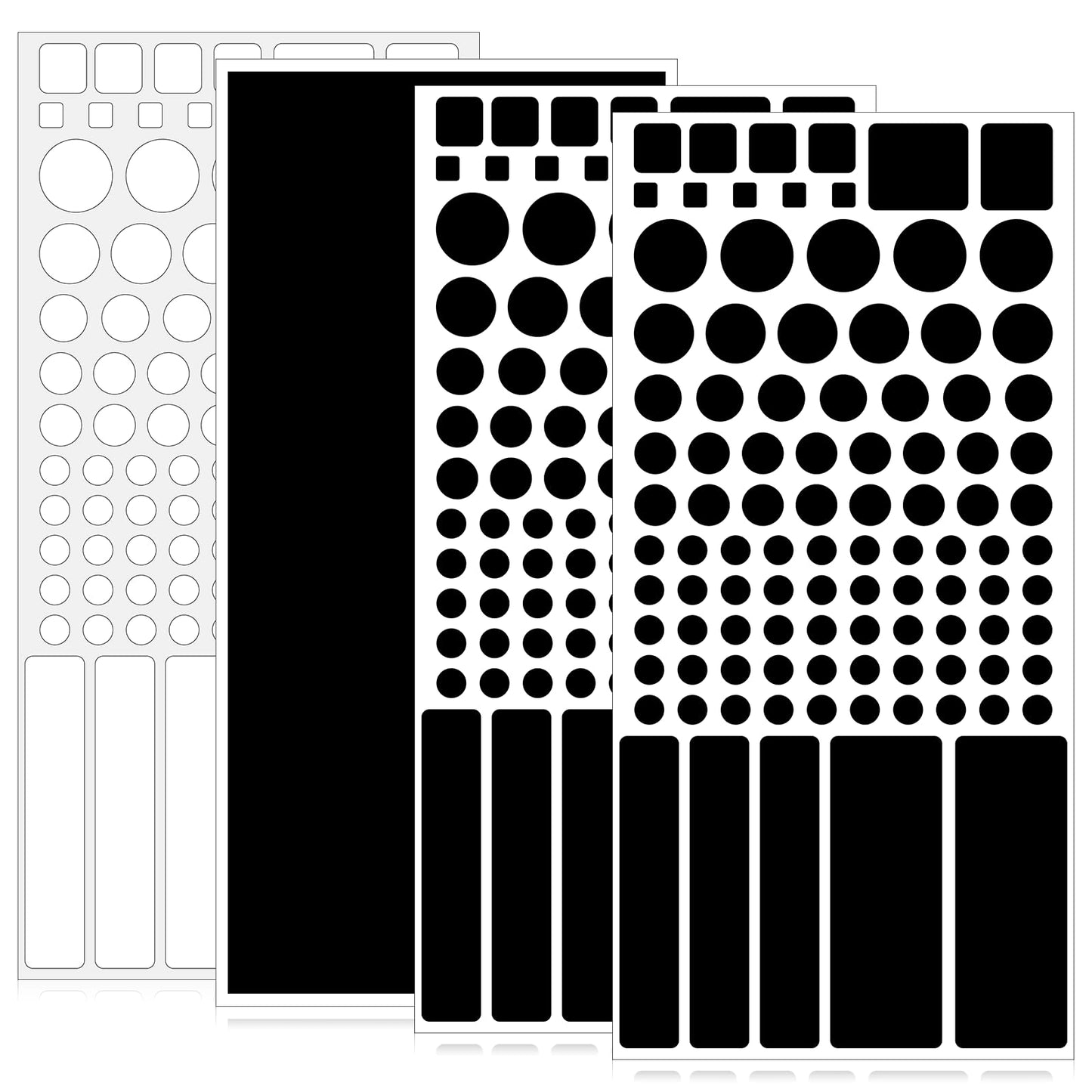 4 Sheets Blackout Stickers for Electronics, Led Light Dimming Sticker Cover