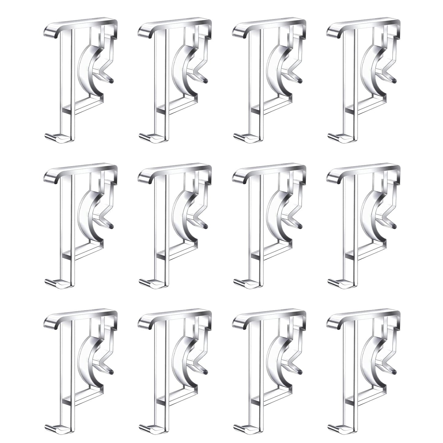 12 Pcs Blind Valance Clip Plastic Window Hidden Clips Clear Valance Clip for Blinds 2 Inch Window Valance Clips for Horizontal Blinds Valance Retainer Holder