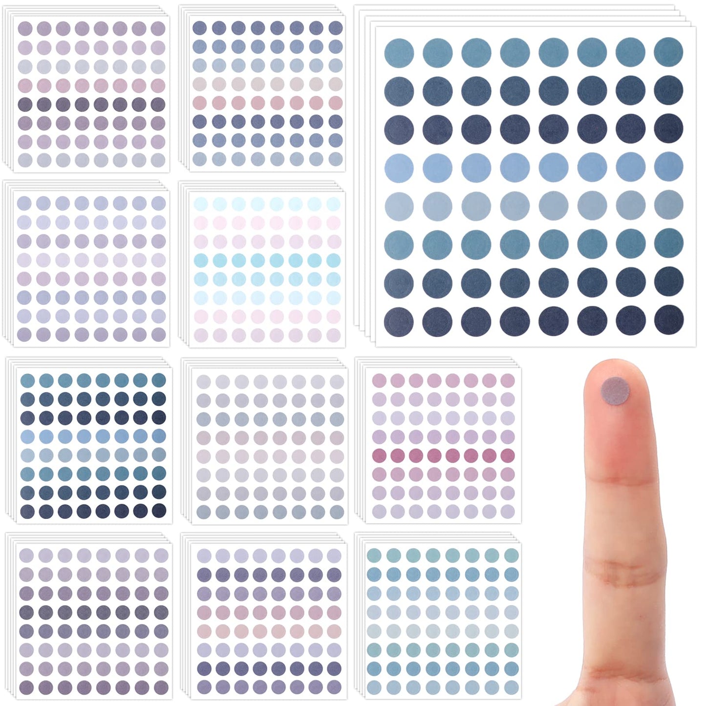 3200 Pcs Round Dot Labels Stickers Coding Stickers Labels 6mm Coloured Self Adhesive Circle Dot Labels Circle Dot Stickers for DIY Crafts Gift Bags Cards Envelope, 80 Colors, 50 Sheets