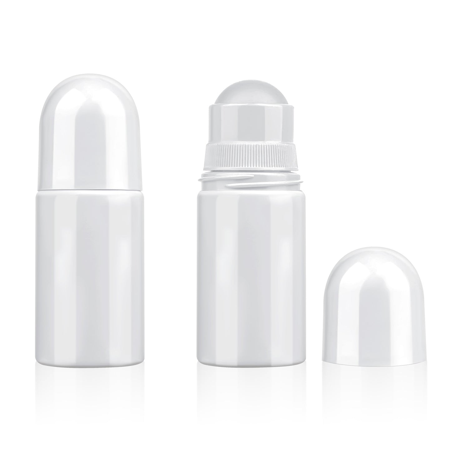 Sliverdew 2Pcs 1.7oz /50ml Roll-on Bottles Empty Refillable Roller Bottle Reusable Leak-Proof DIY Deodorant Containers Plastic Roller Bottle for Essential Oil Perfumes Balms
