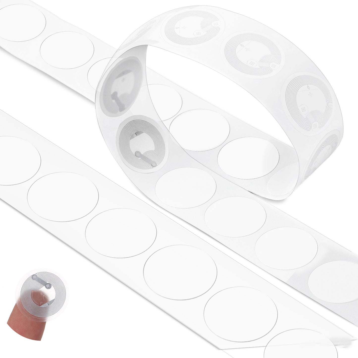 50 Pcs Round Transparent NFC Tags Sticker with NTAG216 Chip