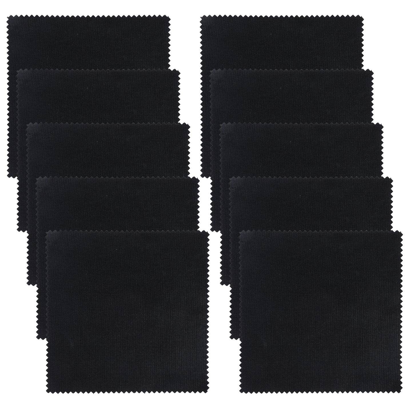 50 PCS 5 × 5 Inch Black Cloth Cotton Fabric Squares for Quilting Precut Fabric Squares for Sewing Making Quilts Craft FabricBundles