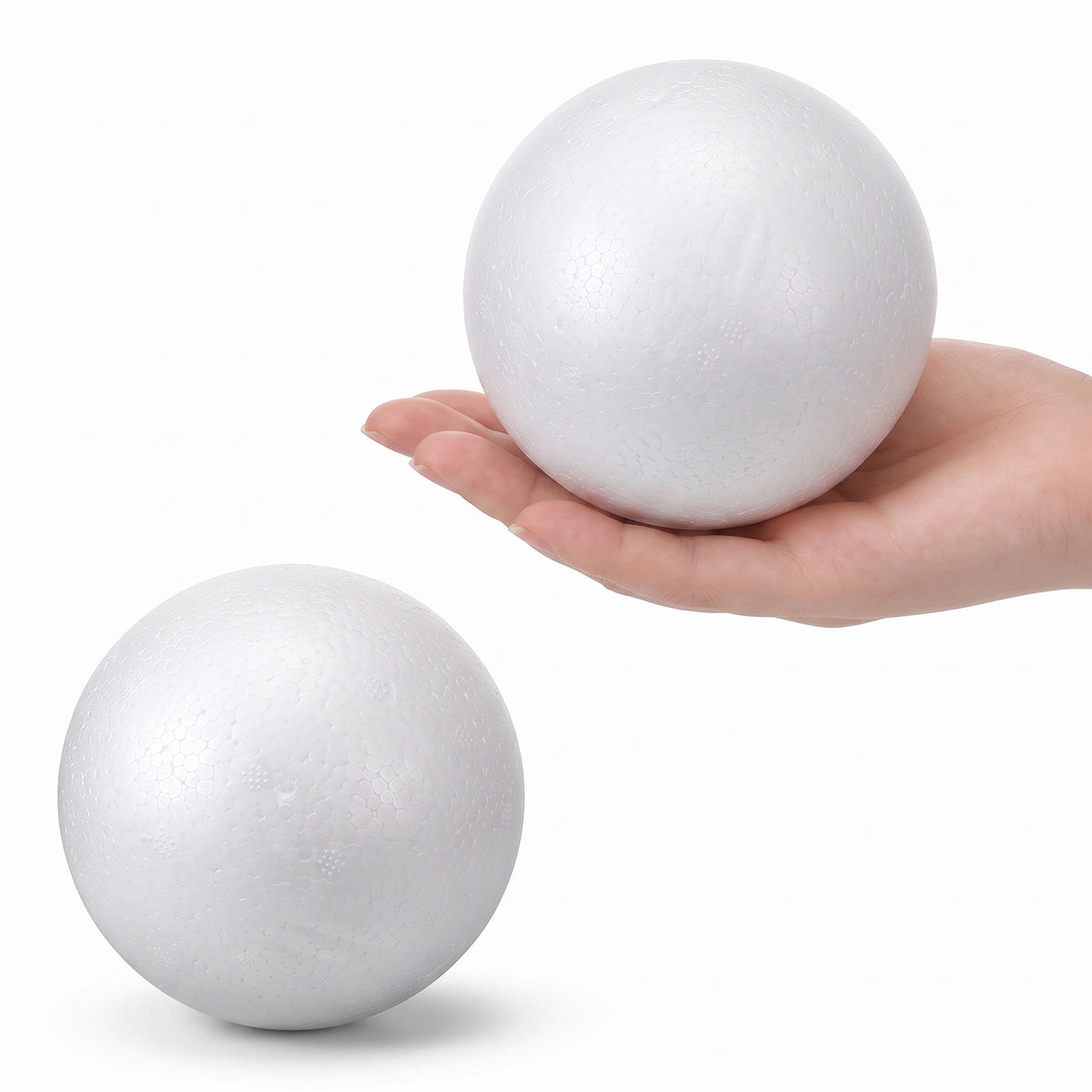 Psiriol 2Pcs 10cm Foam Balls for Crafts White Styrofoam Balls