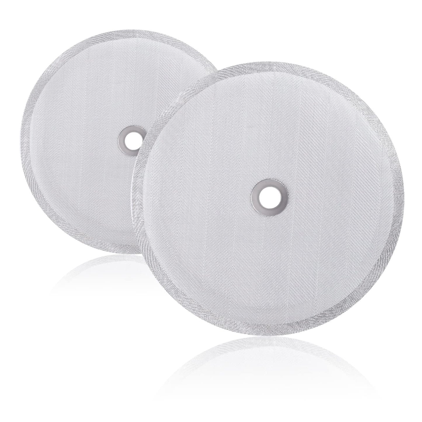 2 Pack French Press Replacement Cafetiere Filter Mesh Screen Reusable Coffee Press Filters 4 Inch Stainless Steel Mesh Coffee Filter for 8 Cup/ 34 OZ/ 1000 ml Coffee Tea Makers