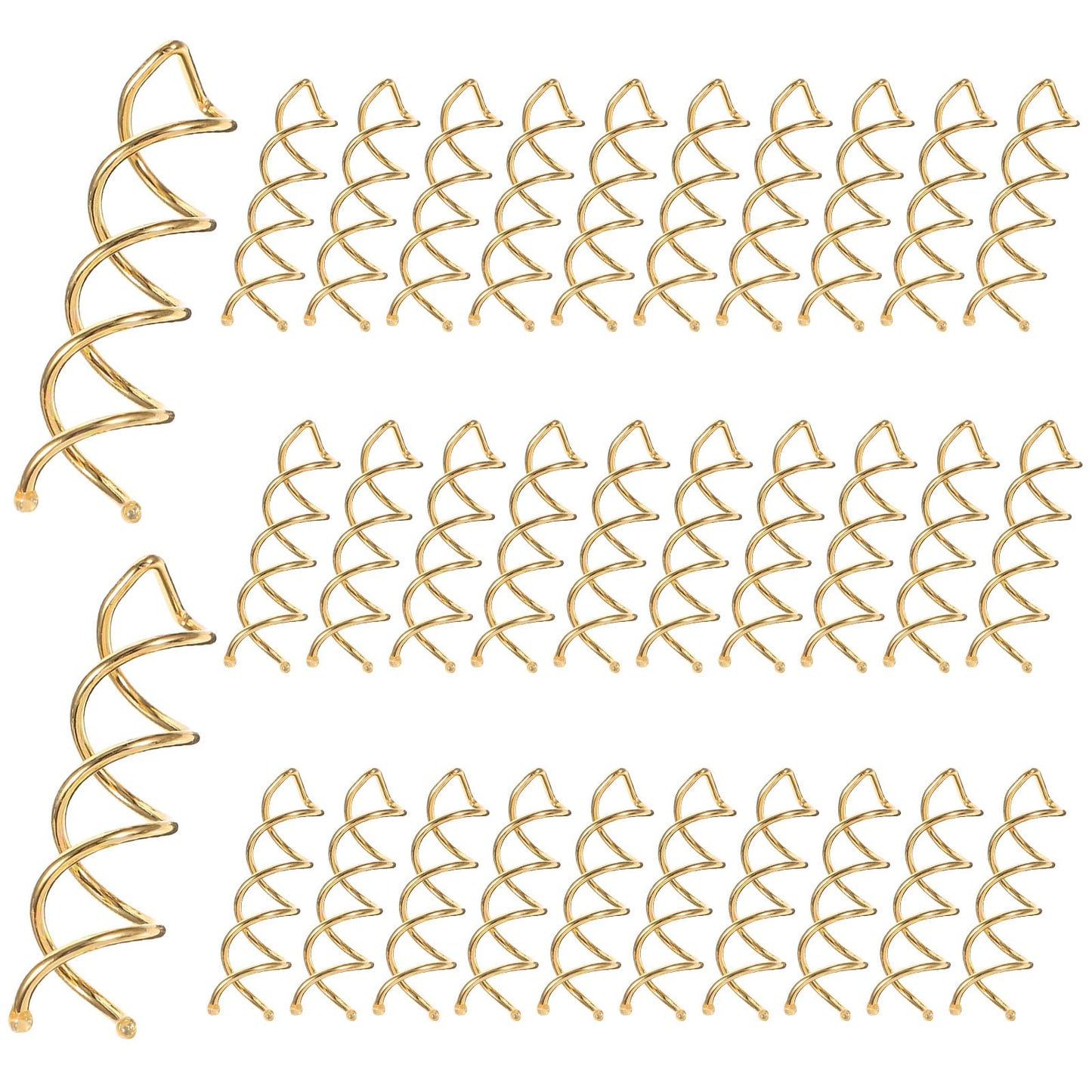 Pack of 30 Spiral Hair Pins, Spiral Hair Clip Spin Pin Hair Styling Aid for Various Hairstyles (Gold)