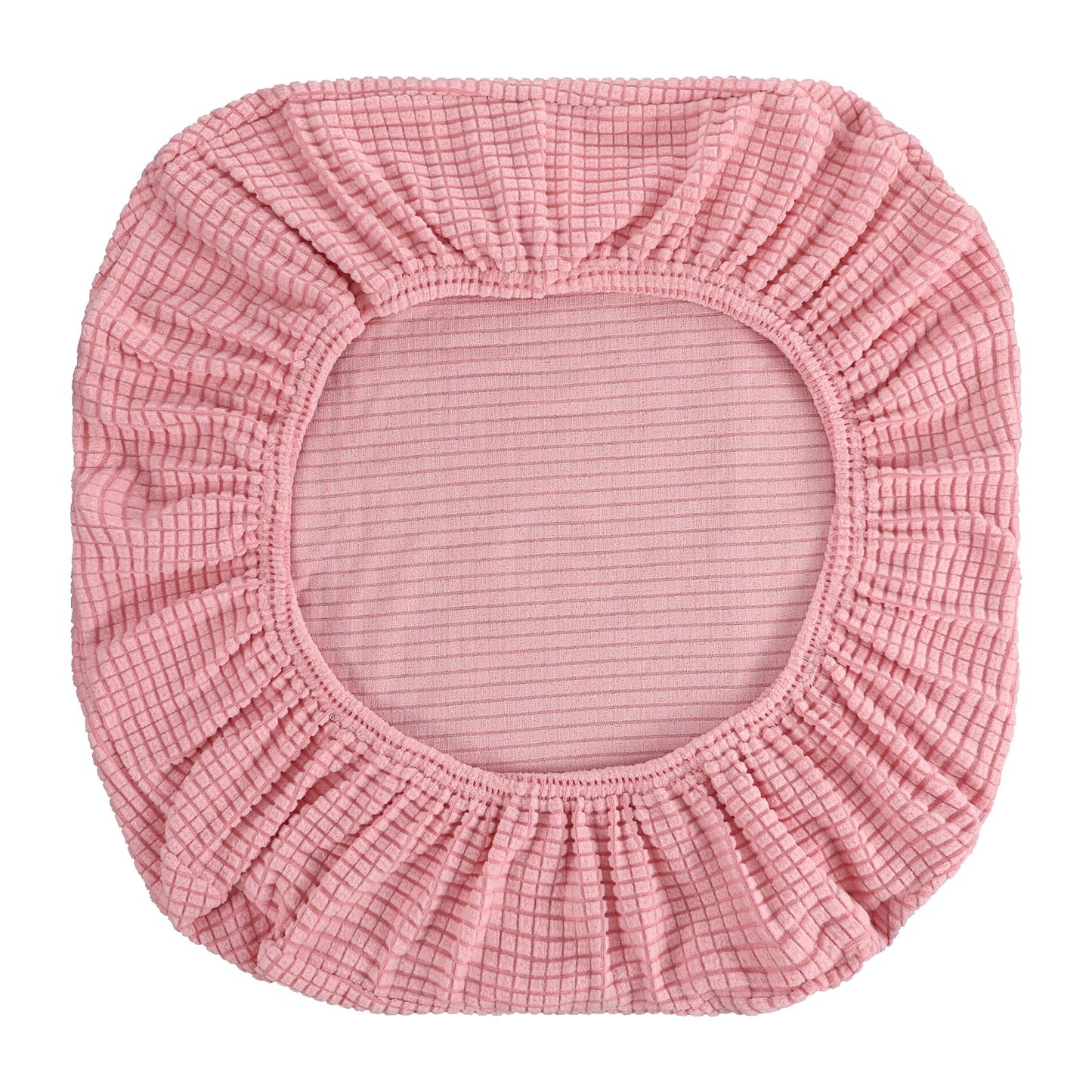 Xelsluthe Pink Stretchable Office Chair Cover, Soft Polyester Computer Chair Seat Covers Machine Washable for Game Office Desk Chairs Slipcover