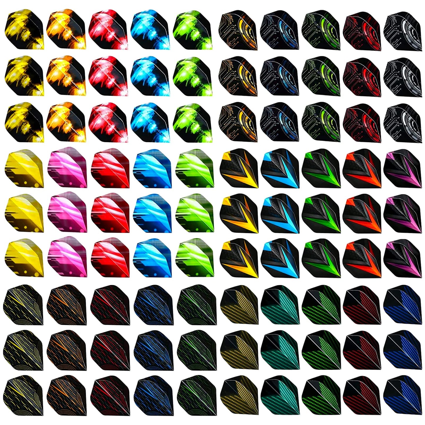 90Pcs Standard Dart Flights Durable PET Dart Flights for Soft Tip Steel Tip Darts