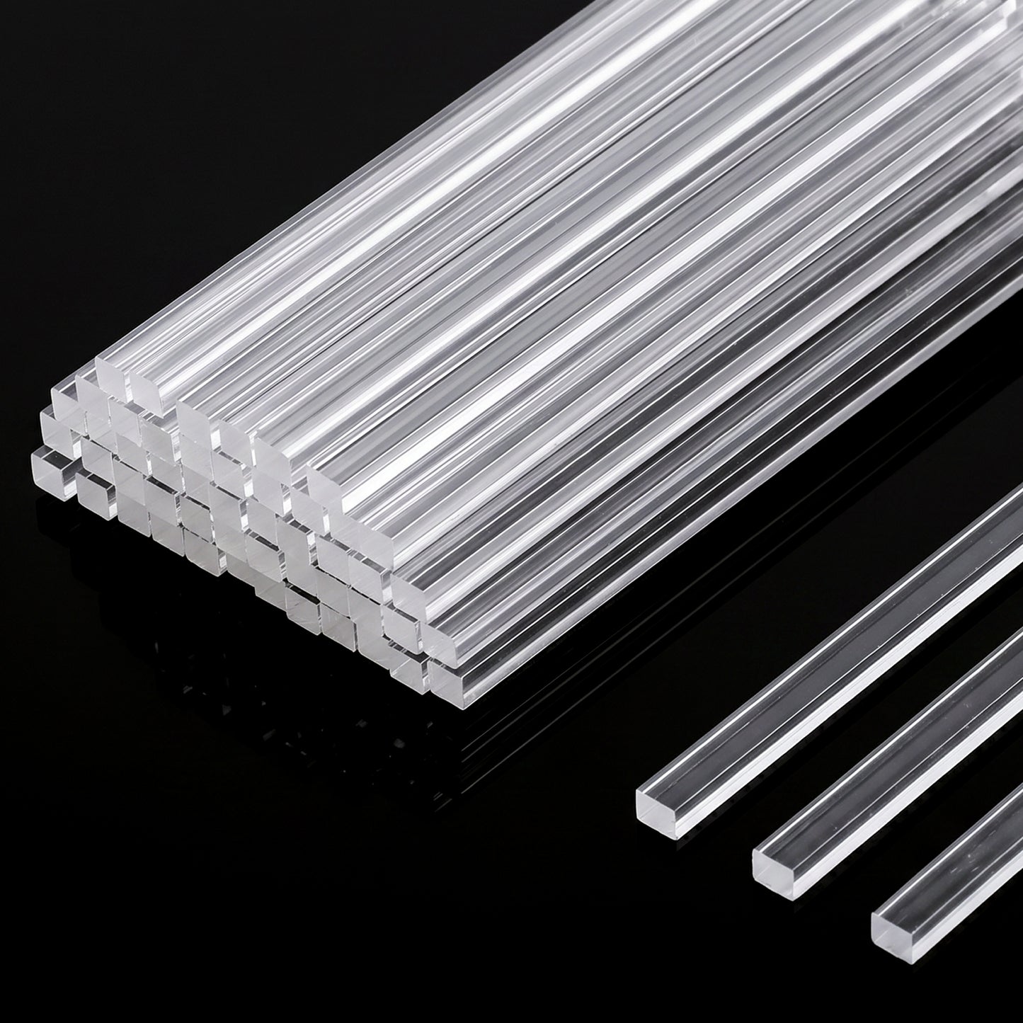 100 Pcs 6" Flat Clear Sticks for Cake Toppers Acrylic Candy Cake Pop Sticks Lollipop Plastic Strip Cakes Topper Stick Reusable Candy Rods for DIY Cookie Cupcakes Dessert Chocolate (0.16×0.08in)
