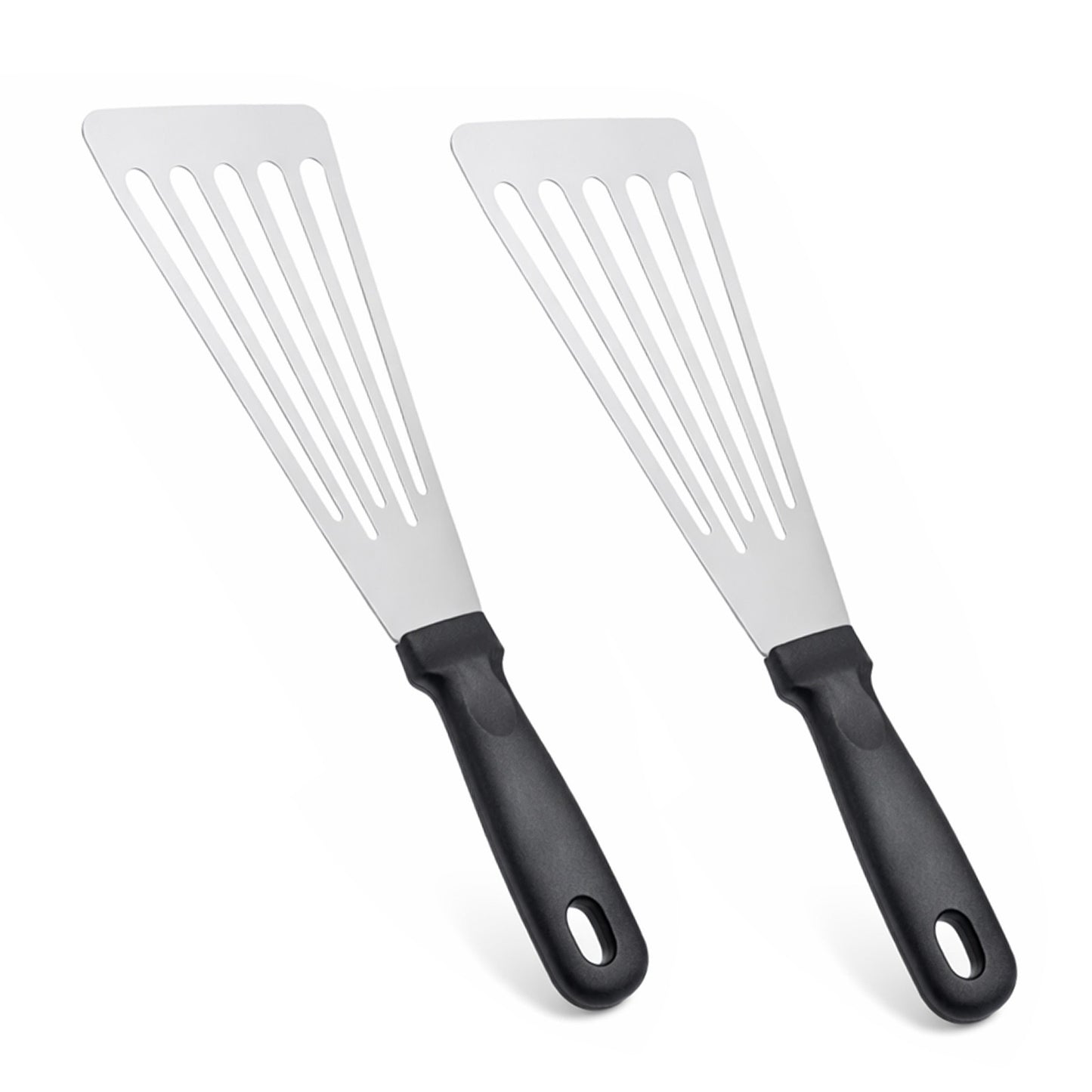 2 Packs Fish Spatula Fish Slice Stainless Steel, Flexible Metal Spatula for Kitchen Use Thin Slotted Spatulas for Flipping Eggs, Burgers and Baking, Flexible Barbecue Turner, 32CM