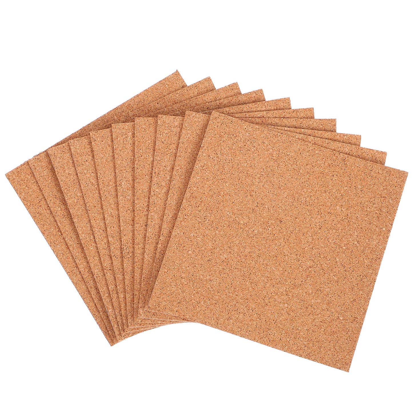 10PCS Self-Adhesive Cork Sheets, Square Cork Coasters, Board Squares Backing Tiles Mat With Strong Adhesive-Backed, Mini Wall Cork Board Mat, Cork Tiles Mats for DIY Crafts, Decor (4"x 4")