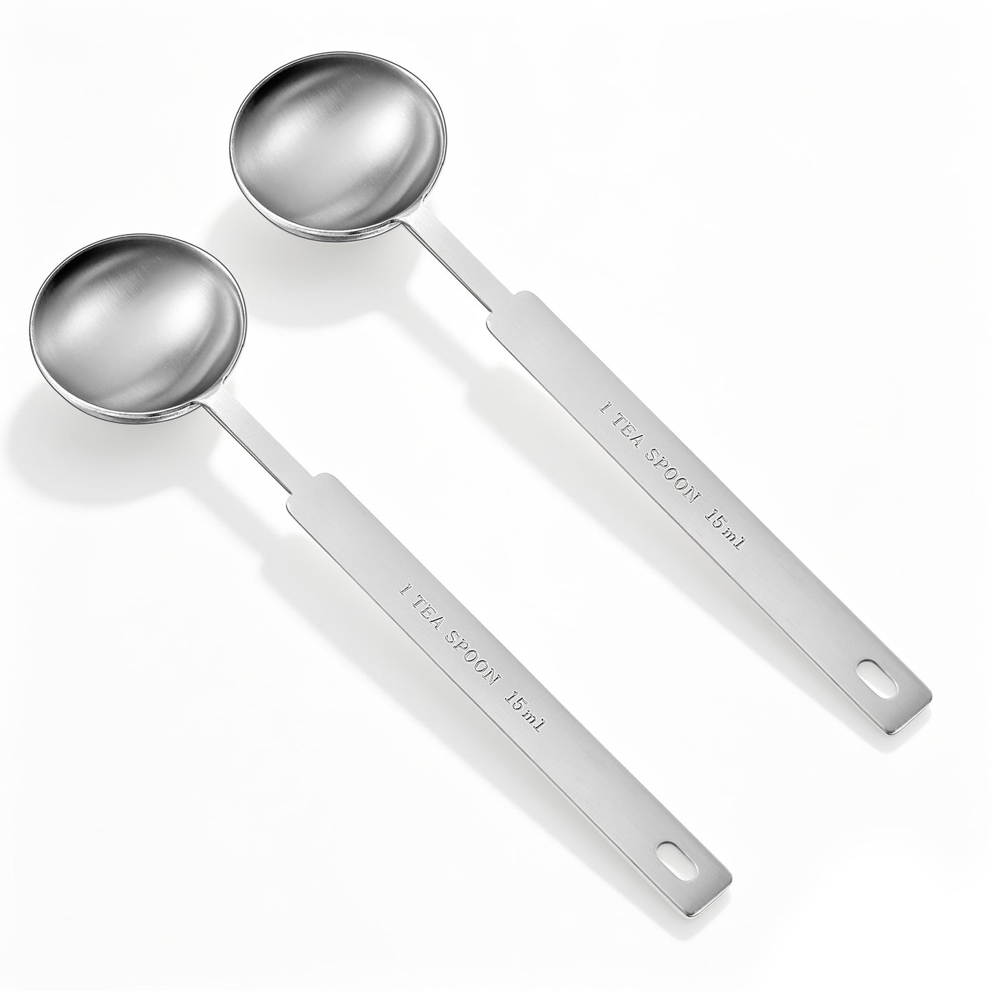 1 Tablespoon Scoop 15ml Long Handle Measuring Spoon Coffee Scoop for Ground Coffee Measure Spoons 1 Tbsp Scoops for Cooking Baking, Stainless Steel, Silver