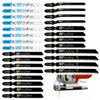 20-Piece Jigsaw Blades Set Jigsaw Blades Wood with Storage Case for Wood, Plastic and Metal Cutting Compatible with Many-Jigsaw