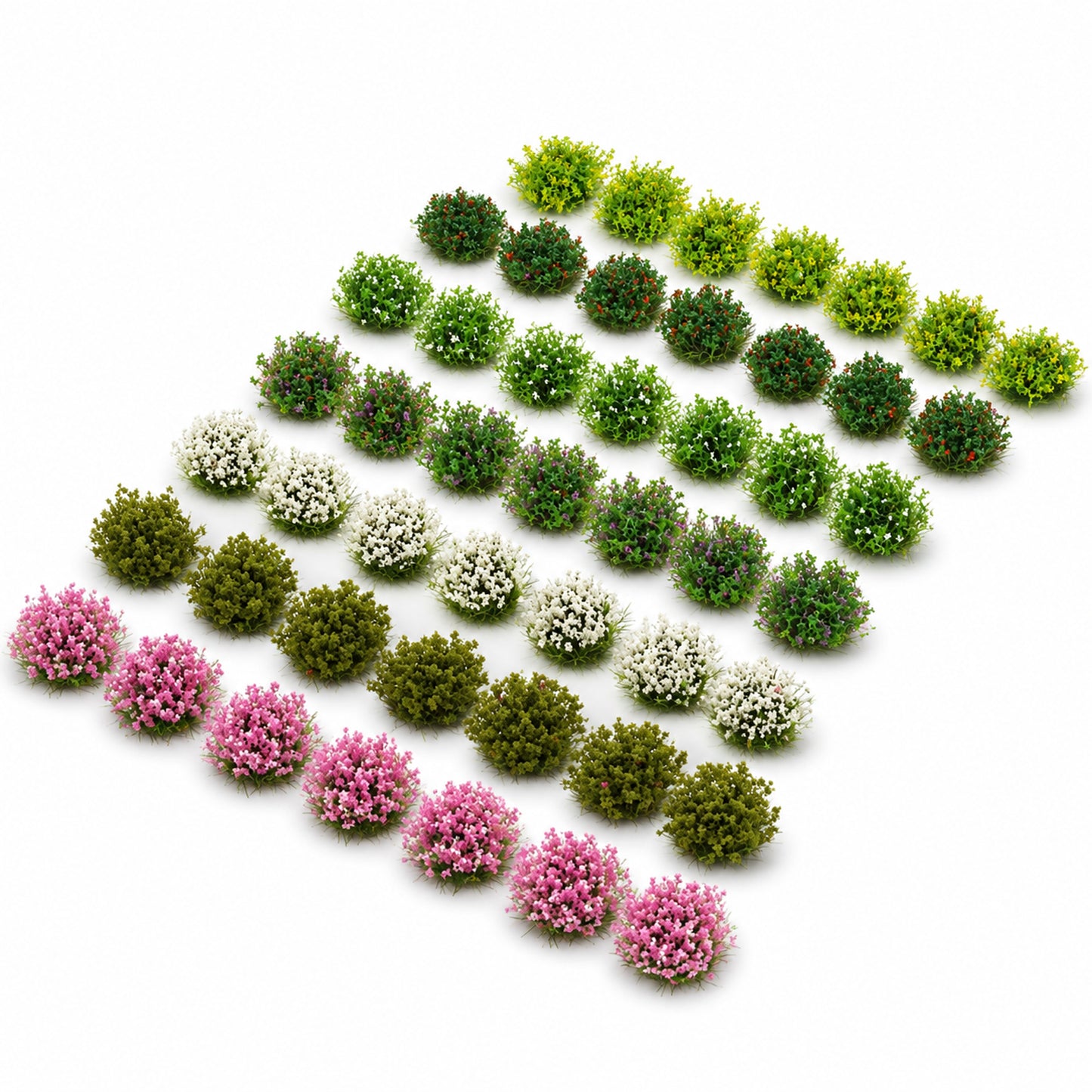 Ezymivs 49PCS Miniature Flowers Cluster for Crafts Self-Adhesive