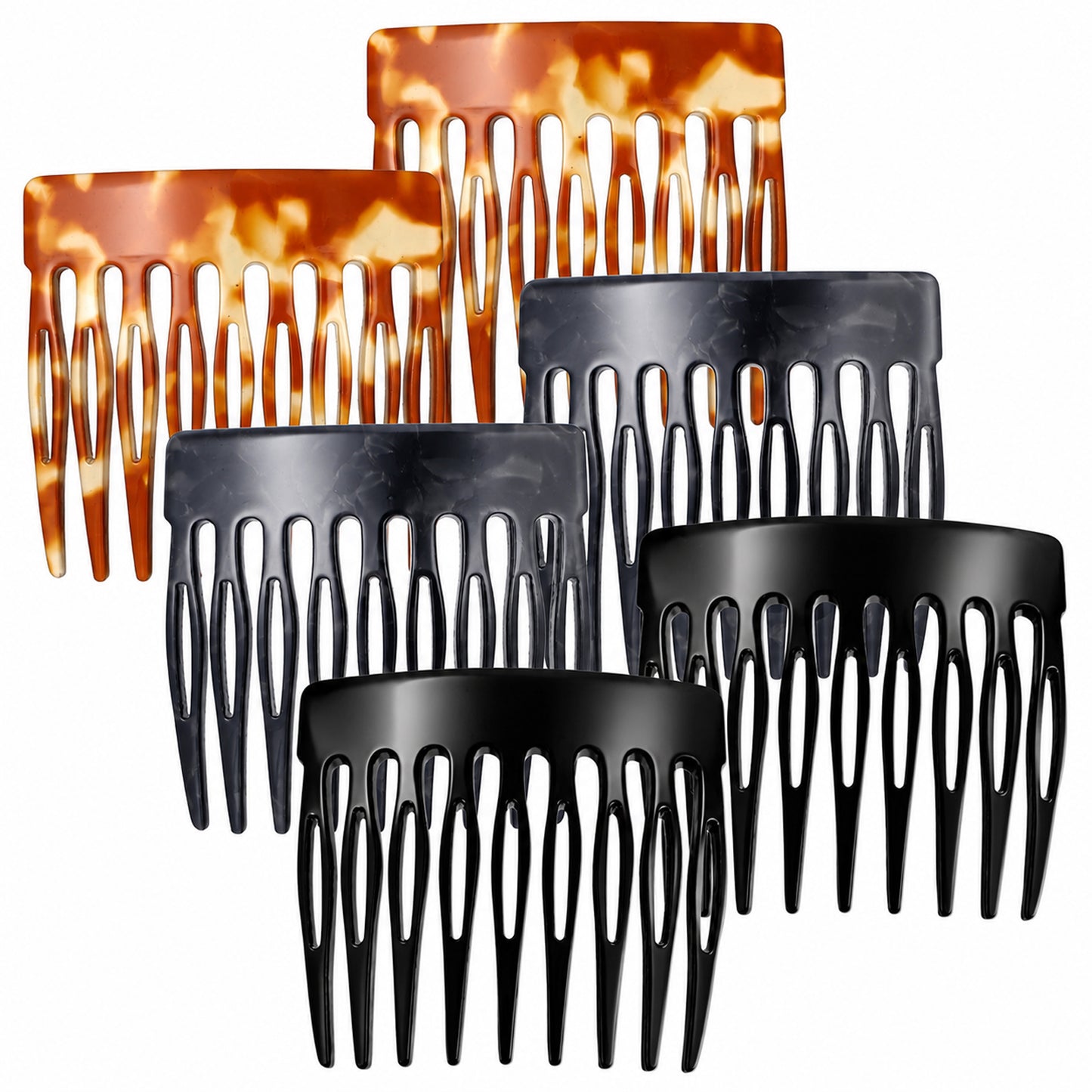 Hair Combs Slides for Women, 6 PCS 9 Teeth French Side Comb
