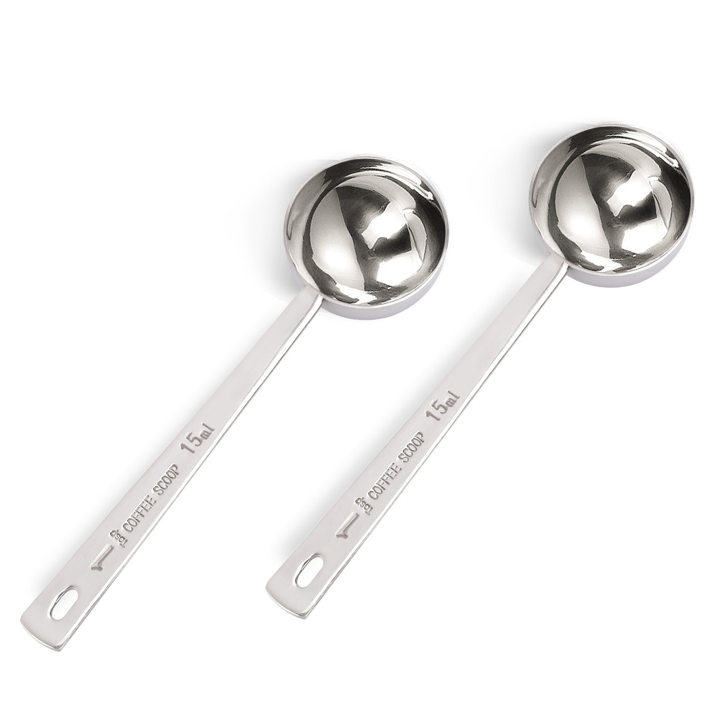 2Pcs Coffee Scoop 15 ML 1tablespoon Measuring Spoon Stainless Steel Measuring Spoons for Coffee Milk Tea Seasoning Cooking Baking