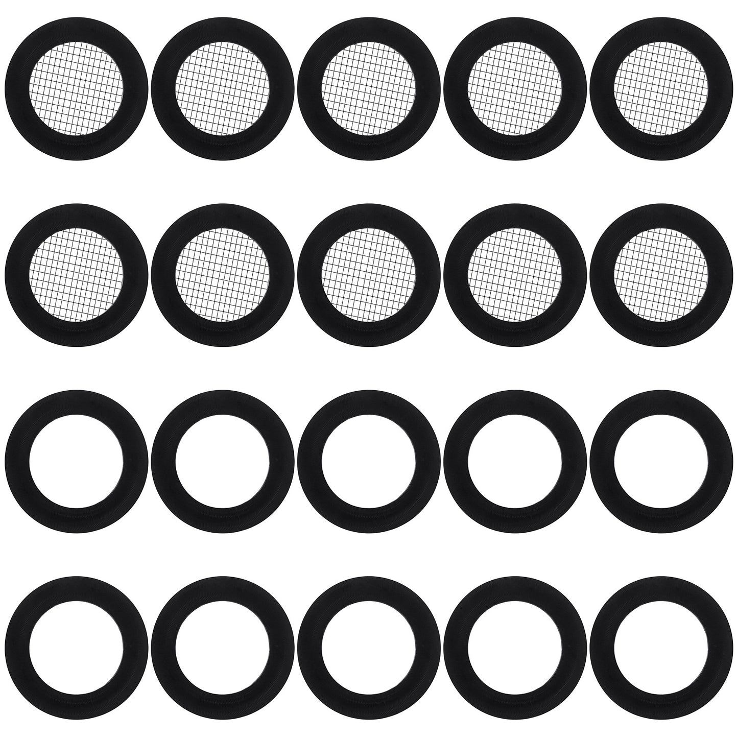 20 Pcs Shower Head Gasket, Shower Head Washer Showers Screen Filter Rubber Washer Stainless Steel Seal O Ring Hose Net 40 Mesh for 1/2" Fixed and Handheld Showers Heads