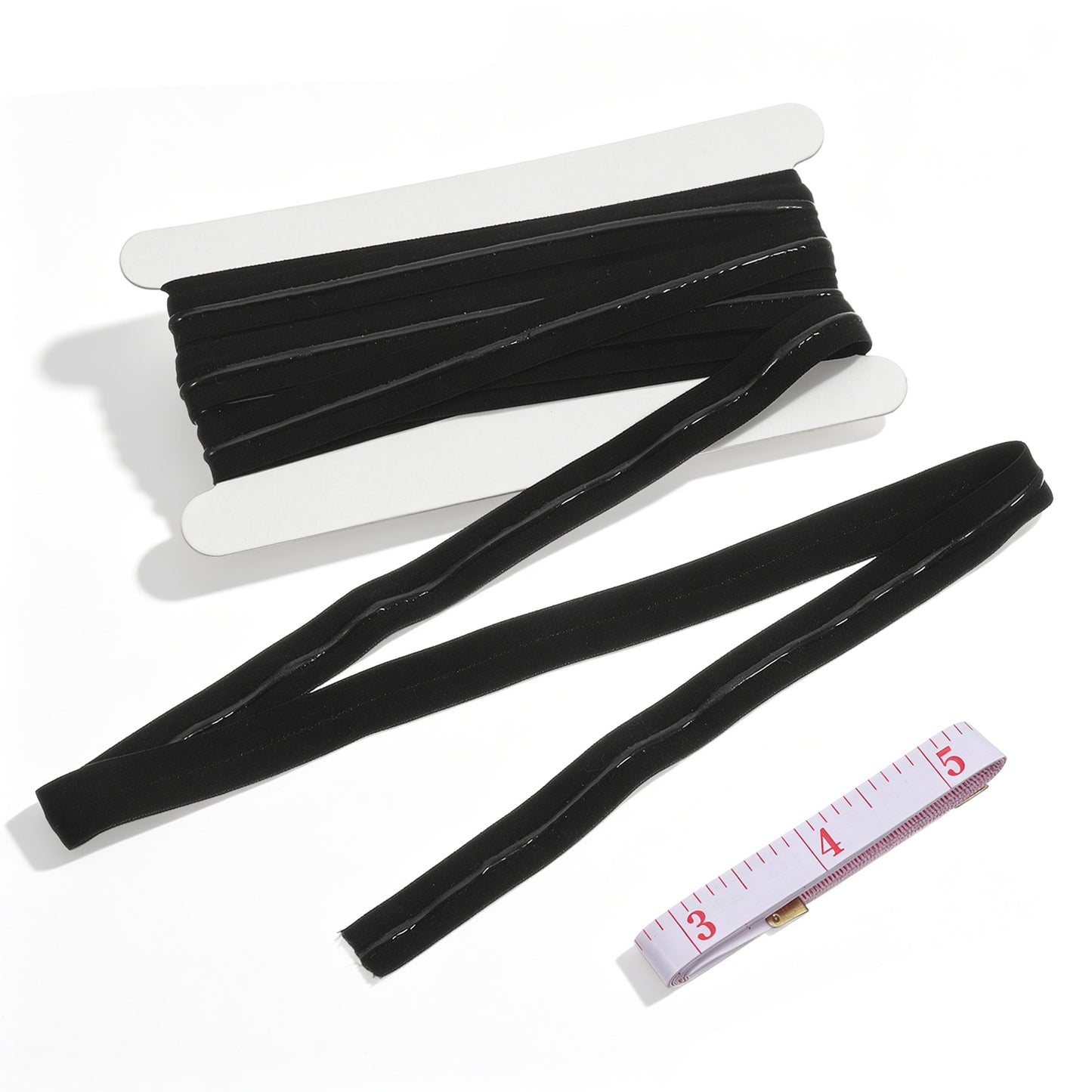 Elastic Band for Sewing, 5.5 Yards Silicone Gripper Elastic Band for Clothing Non-Slip Silicone Gripper Bands Stretchy Waistband Tape for DIY Pants Garment Accessory Wig Hairbow (5/8 in Width, Black)