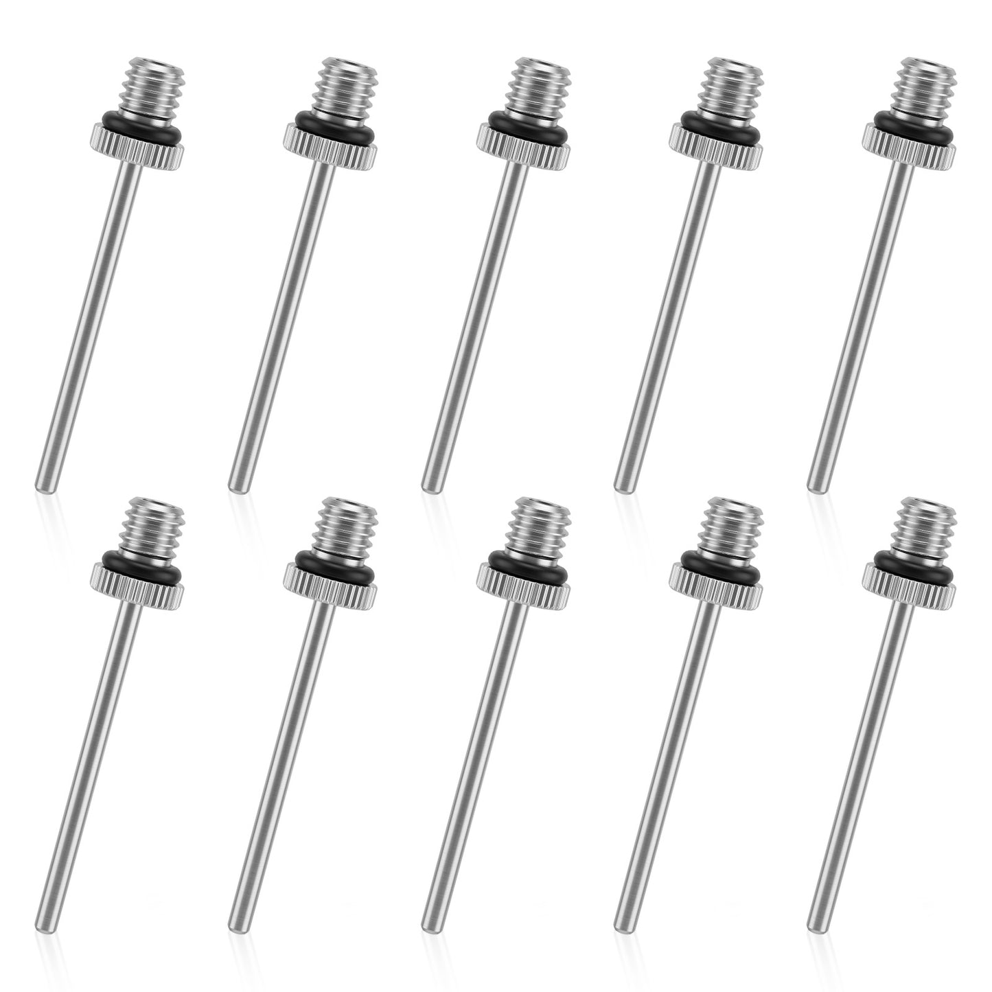 10 Pcs Ball Pump Needles, Ball Pump Inflation Needles, Air Pump Needles, Durable Stainless Steel Ball Needle for Pump, for Basketball, Soccer, Rugby, Volleyball