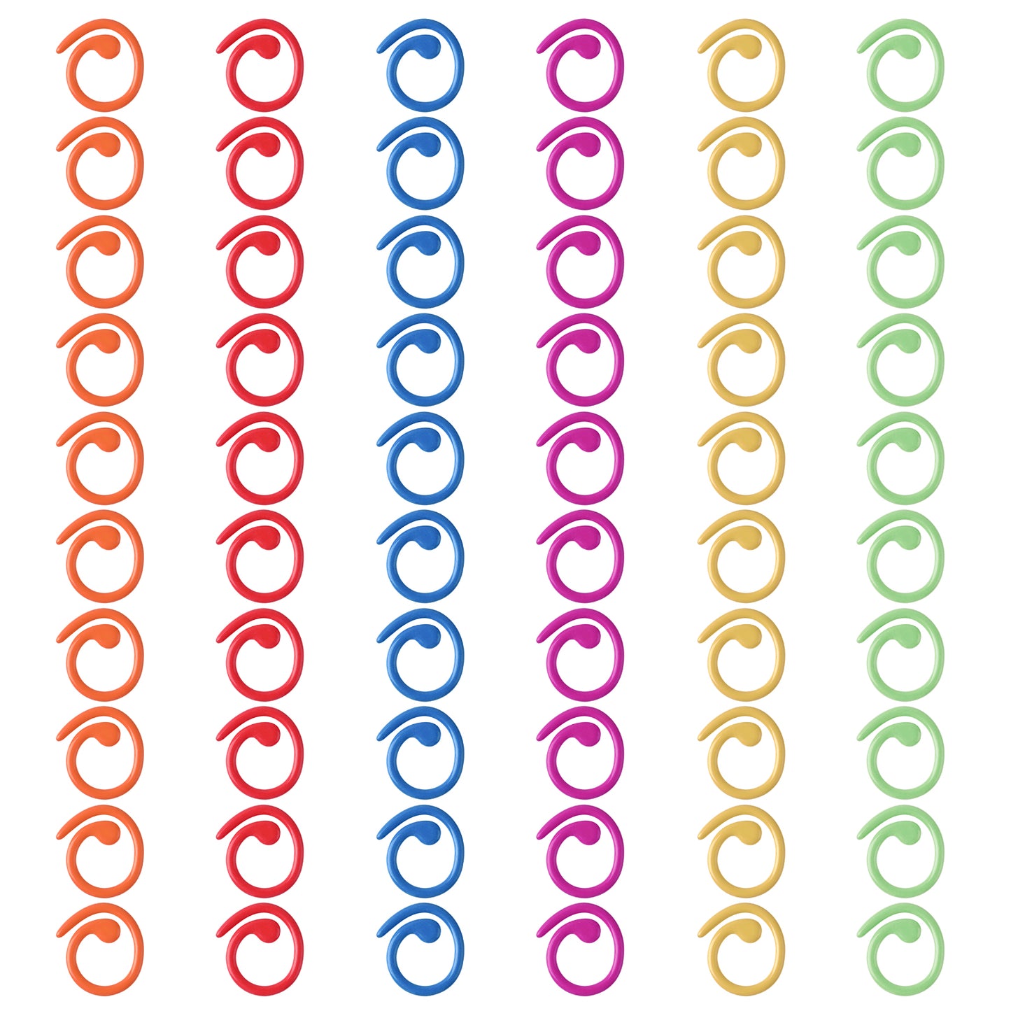 60 Pcs Metal Stitch Markers Colorful Knitting Stitch Markers Helical-Shaped Crochet Marker Ring for Knitting Crocheting Clothing DIY Craft Sewing