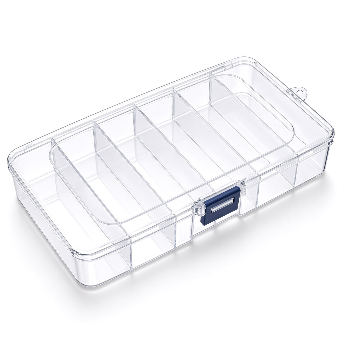 Zyghjort Plastic Tackle Box, 6 Grids Compartment Storage Boxes