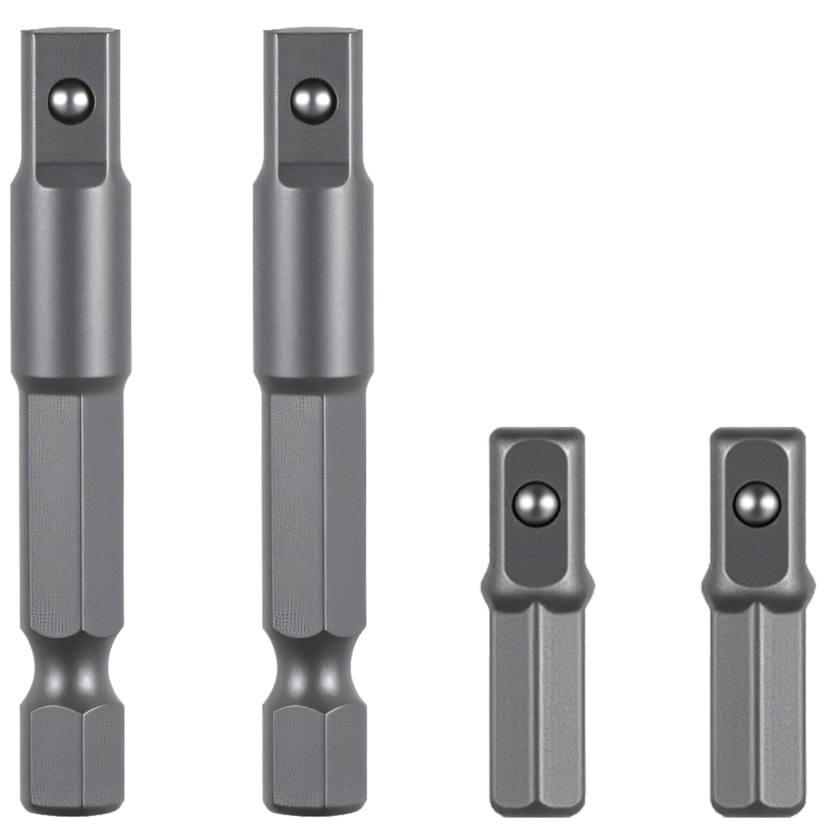 4 Pack 1/4 Hex to 1/4 Square Socket Adapter, Drill Socket Adapter