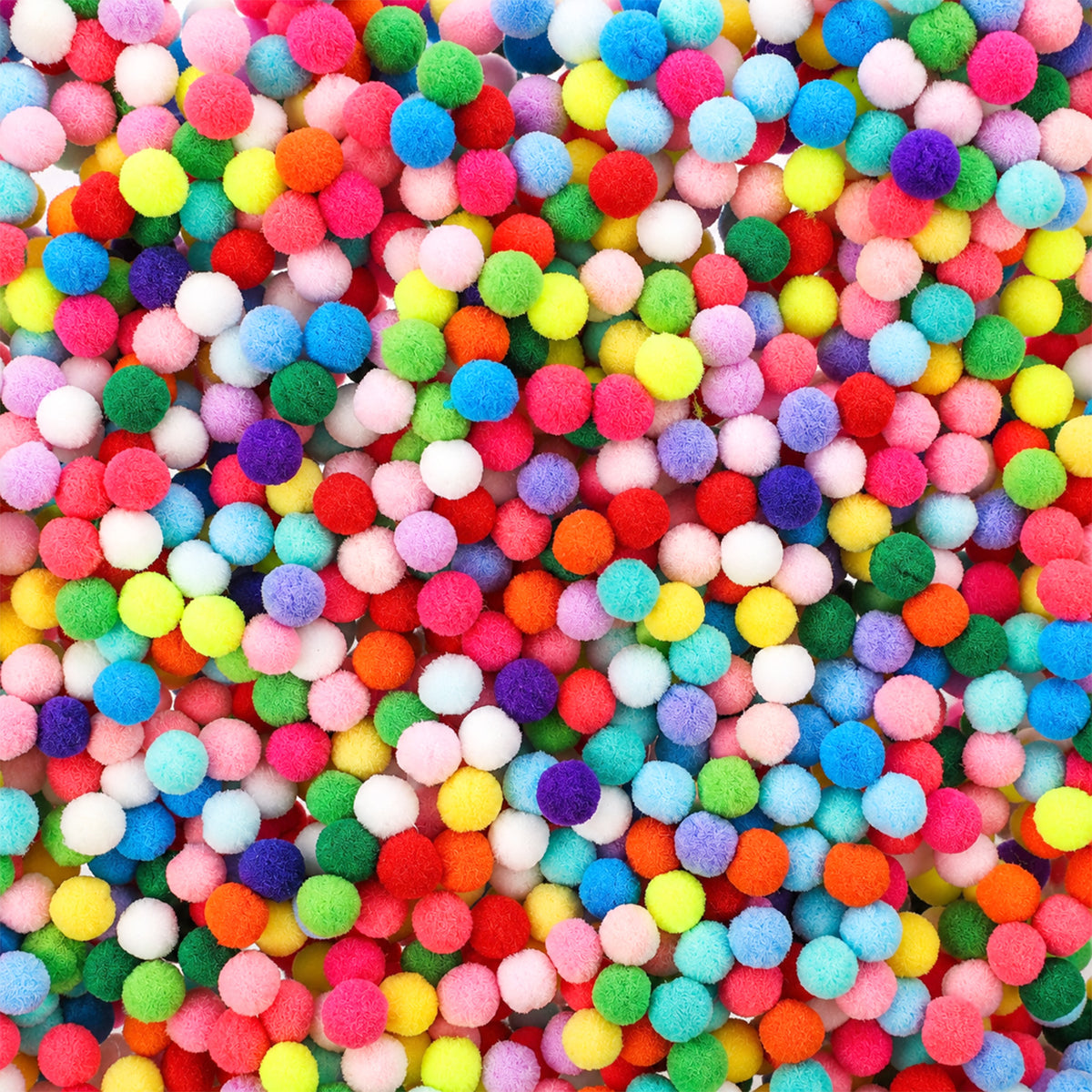 Qulkws 2000 Pcs Pom Poms, 0.39inch/10mm Mini Pom Poms for Crafts