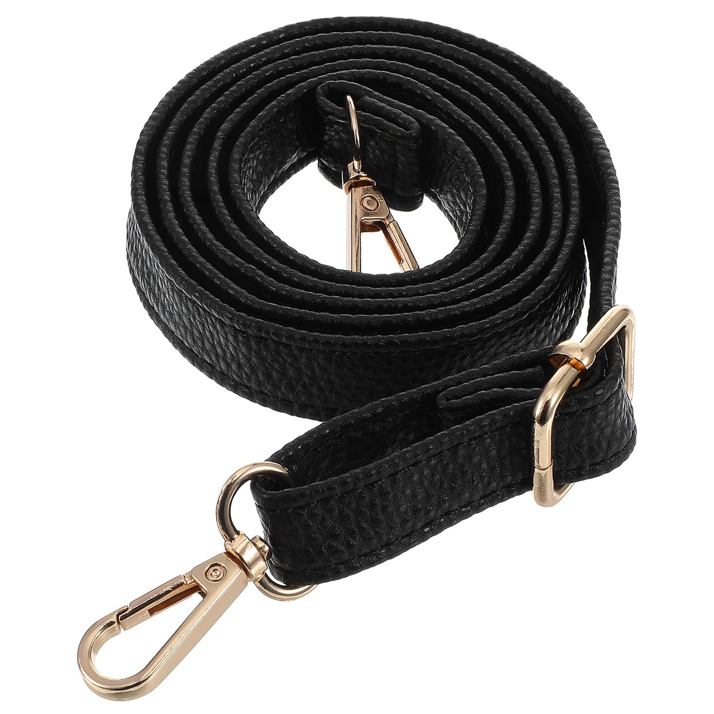Black Leather Purse Strap Replacement Crossbody Strap for Purses Cross Body Bag Straps for Handbags Adjustable Shoulder Straps for Bags, 28-51 Inch Long, 0.75" Wide