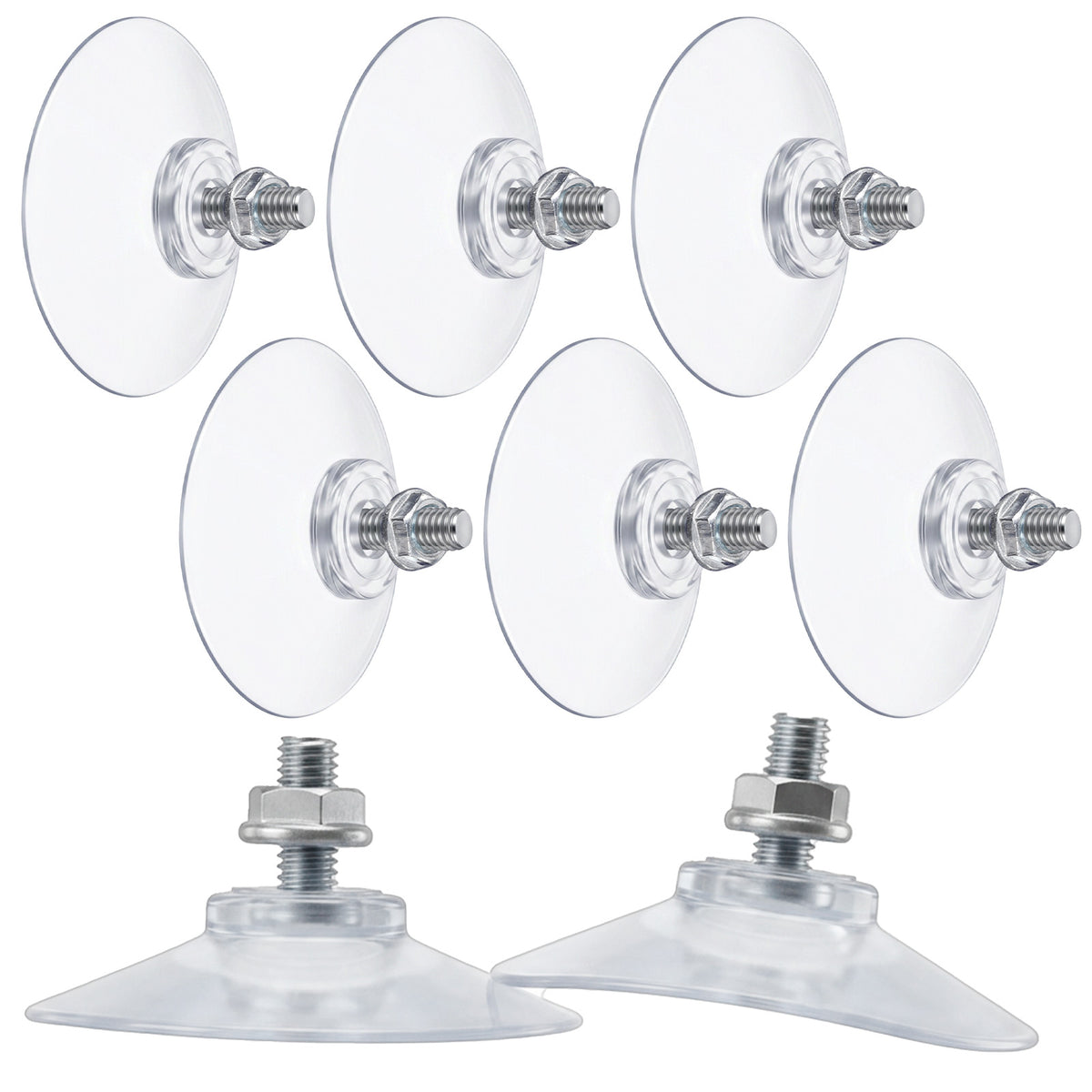 Strong Suction Cups, 8 Pcs Thickened Clear PVC Heavy Duty Suction Cups