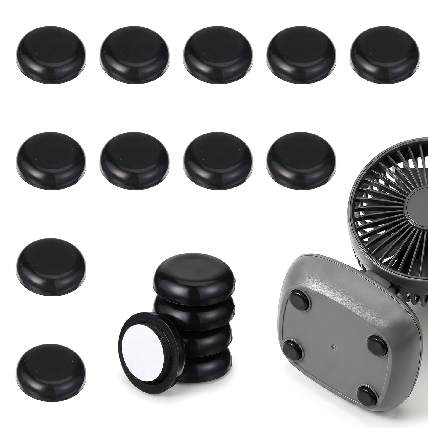 16 PCS Kitchen Appliance Sliders, Black Appliances Slider Self-Adhesive Small Kitchen Finds Appliance Slider Home Must Have Gadgets, Space Saving Easy Mover for Countertop Coffee Maker, Air Fryer