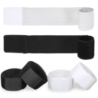 4 Pcs Soccer Shin Guard Straps for Youth Adult Adjustable Anti-Slip Shin Pad Holders Ankle Straps for Playing Football, Cycling, Running (Black White)