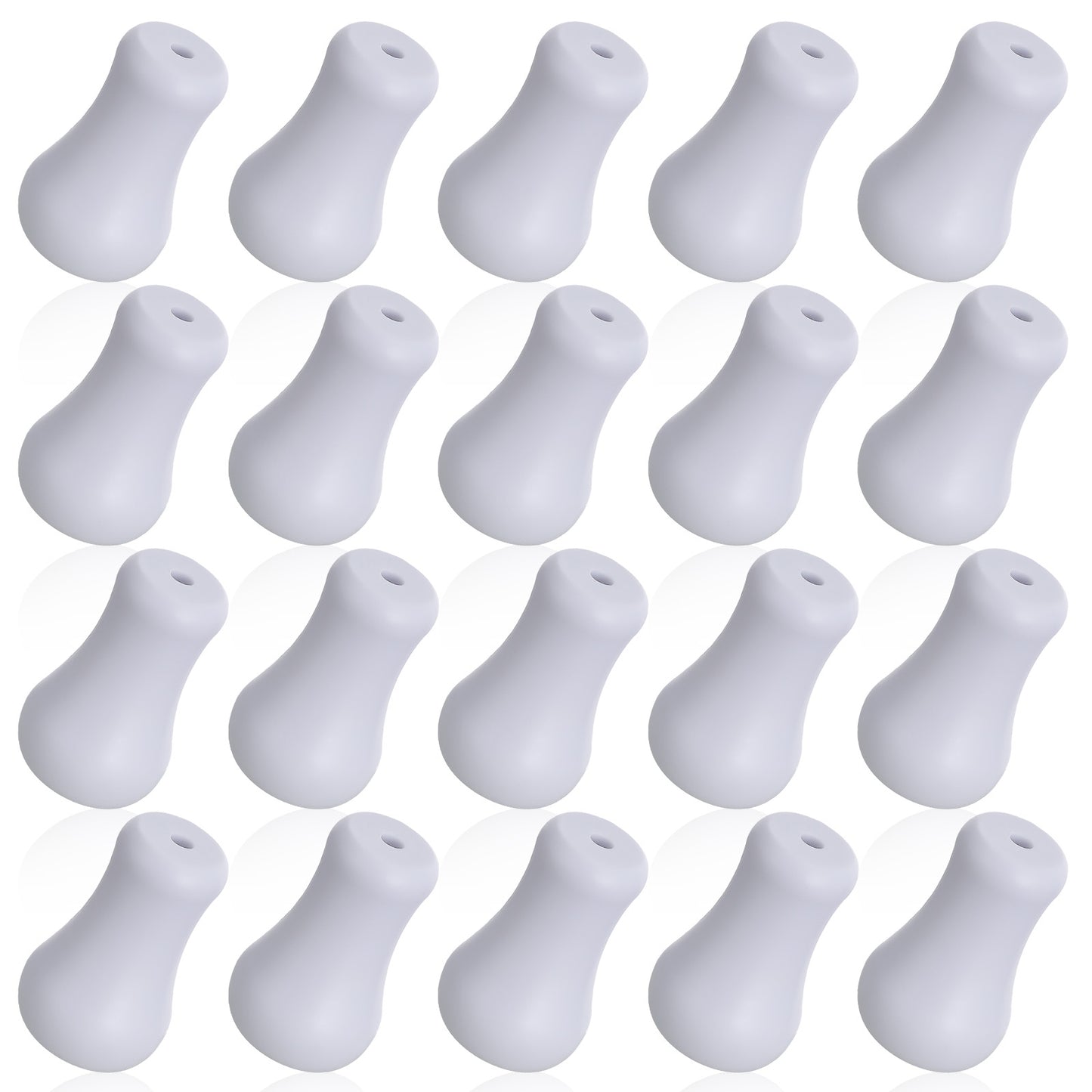 Xthrotsenk 20 Pack White Plastic Cord Tassel Window Blind Pull Cord Knobs Curtain Crafts Drawstring Tassels Window Blind Drops Pull End Palstic Cord Pull Knobs for Blinds or Shades
