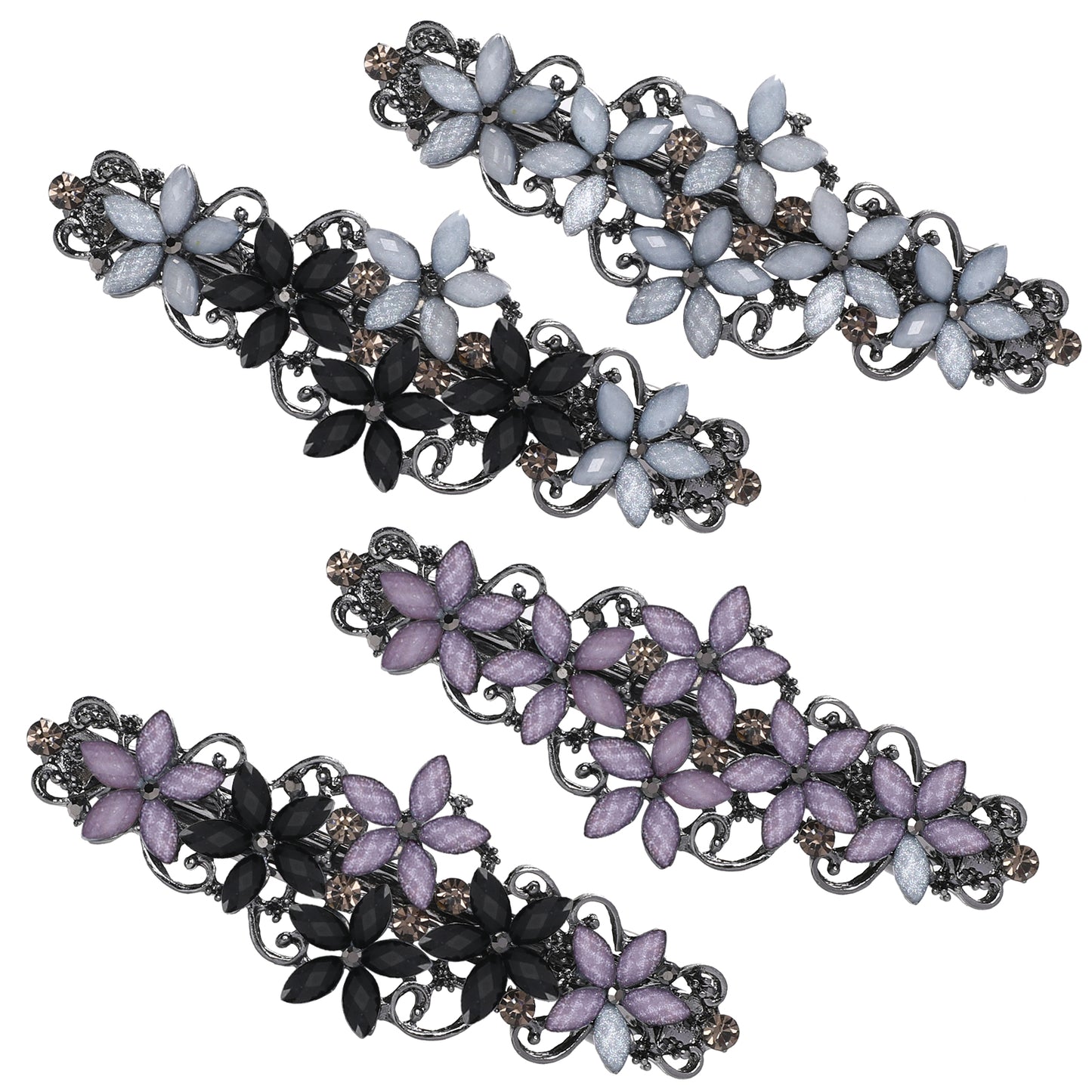Crystal Rhinestones Hair Barrettes
