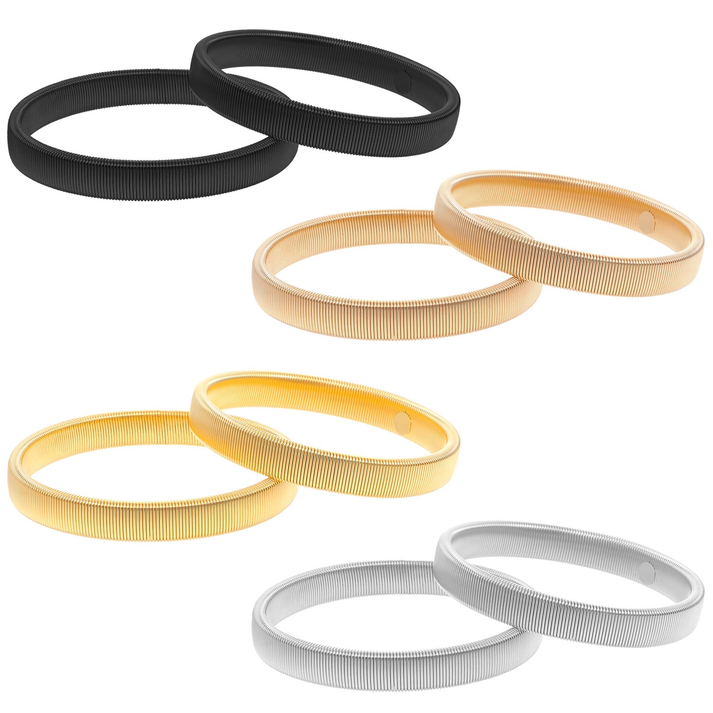 SynHHergyx Sleeve Garters for Women, 8 Pcs Anti-Slip Metal Shirt Sleeve Holders Elastic Arm Bands Fixing Long Sleeves for Men Women (4 Colors)