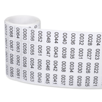 Inventory Stickers 1-2000 Consecutive Number Stickers Waterproof Self-Adhesive Vinyl Labels for Item Classification, Inventory Management, Document Numbering(1 x 2 cm)