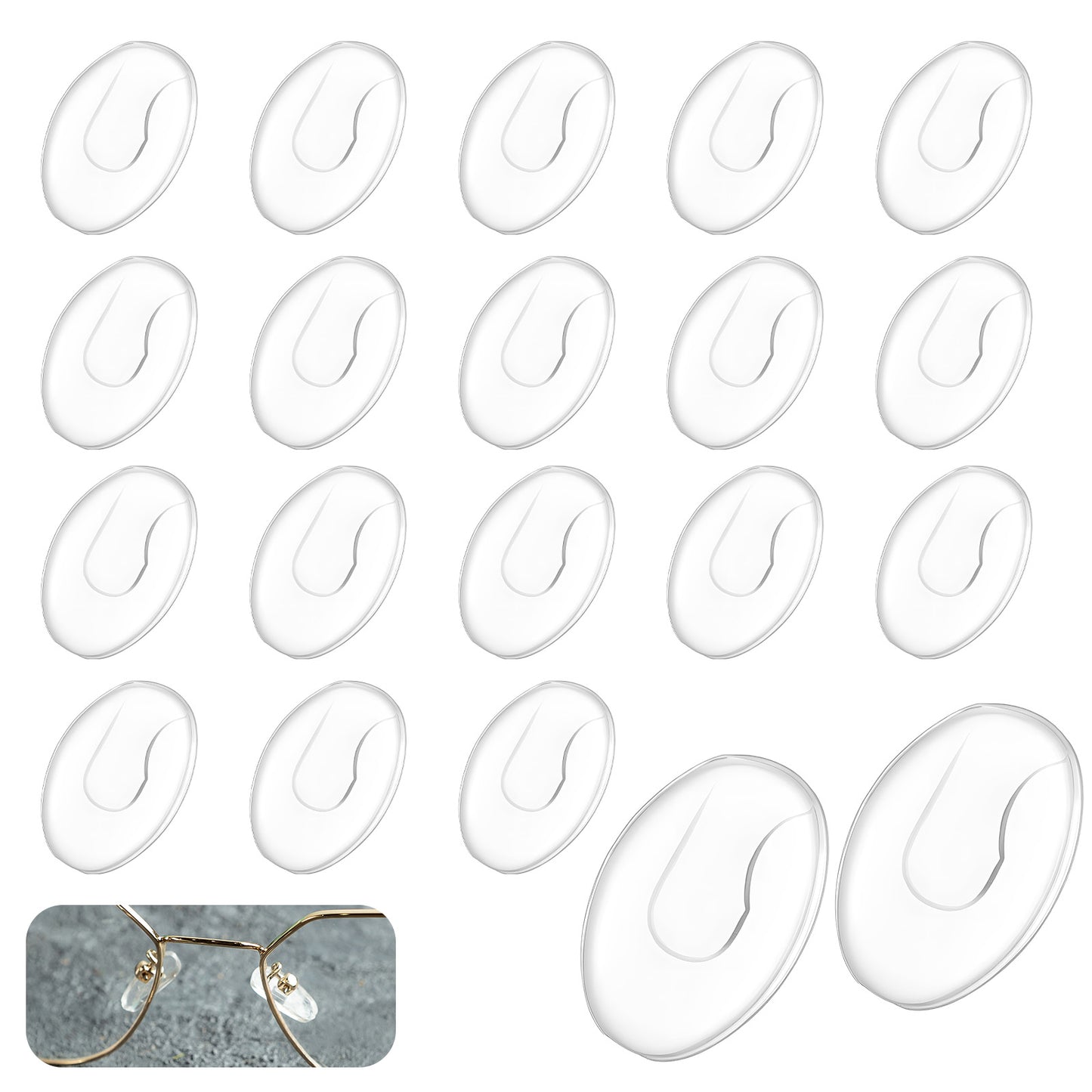 10 Pairs Silicone Nose Pads for Glasses Anti Slip Nose Pieces for Eyeglass Eye Glasses Non Slip Noses Pad Replacement for Sunglasses Soft Cushion Noses Grips