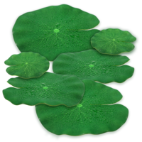 Sliverdew Floating Lily Pads for Ponds, Realistic Lily Pads Leaves, Artificial Lotus Leaves Decorative Floating Foam Lotus Leaves for Koi Fish Pool Patio Aquarium, 6 Pcs