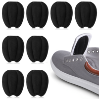 4 Pairs Shoe Tongue Pads Non Slip Tongue Pads Self Adhesive Heel Cushion Pad Forefoot-Cushion Pad for Women Men Shoes Too Big (Black)