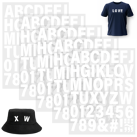 White Iron on Letters for Clothing Iron on Numbers 5 Sheets 250 Pcs Vinyl Heat Transfers Letters A-Z and 0-9 Iron on Patches Iron on Letters for Fabric Iron on Decals for DIY Craft Supplies T-Shirt