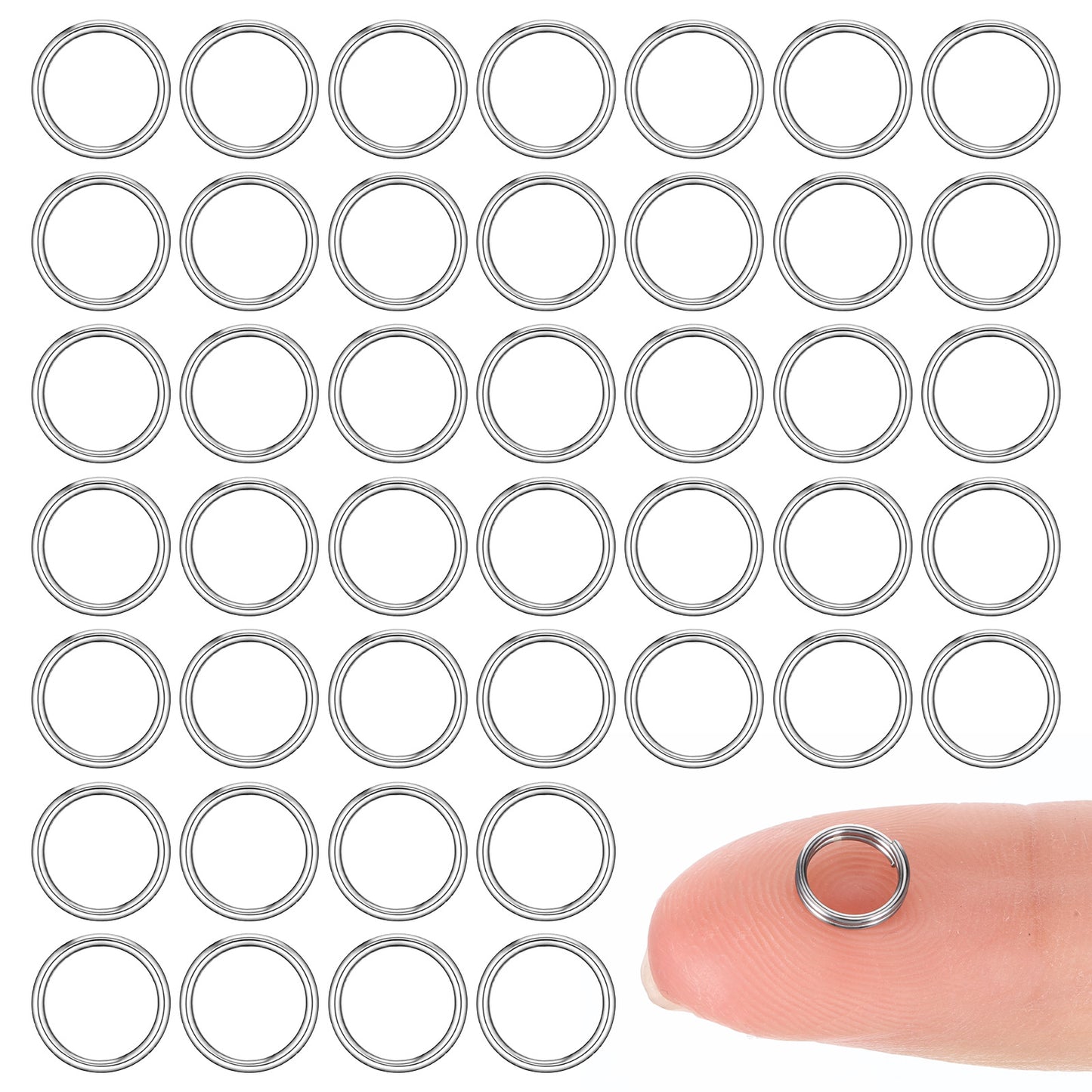 Stainless Steel Jump Rings, 100 Pcs 6mm Small Key Ring