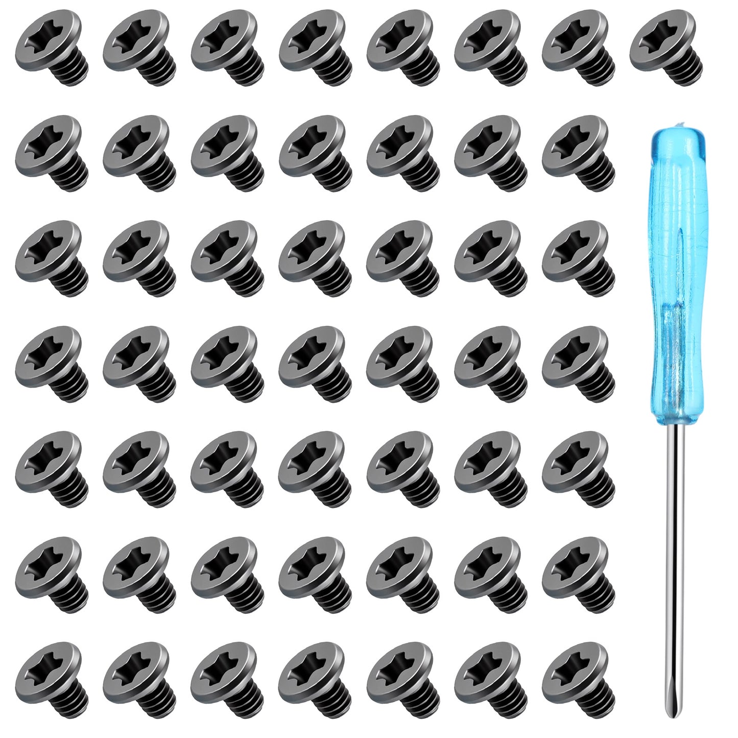 50 Pcs 2.5 inch Hard Drive Screws with 1 Pcs Screwdriver Flat Phillips Head Hard Drive Screws M3 x 5 mm Phillips Flat-Head Screw Replacement Stainless Mounting Screw for Computer PC Laptop Case Black
