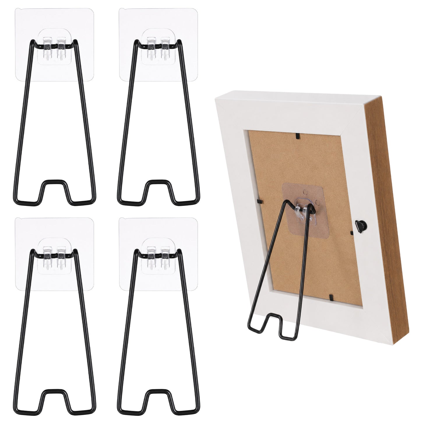 Xthrotsenk 4 Pcs Picture Frame Stand, Stainless Steel Picture Frame Stand