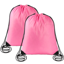 Sliverdew Drawstring Backpack Bags Black Gym Bulk Cinch Tote Sackpack Sack Bulk String Bag Backpack, Pink, 40 × 35cm, Drawstring Backpack