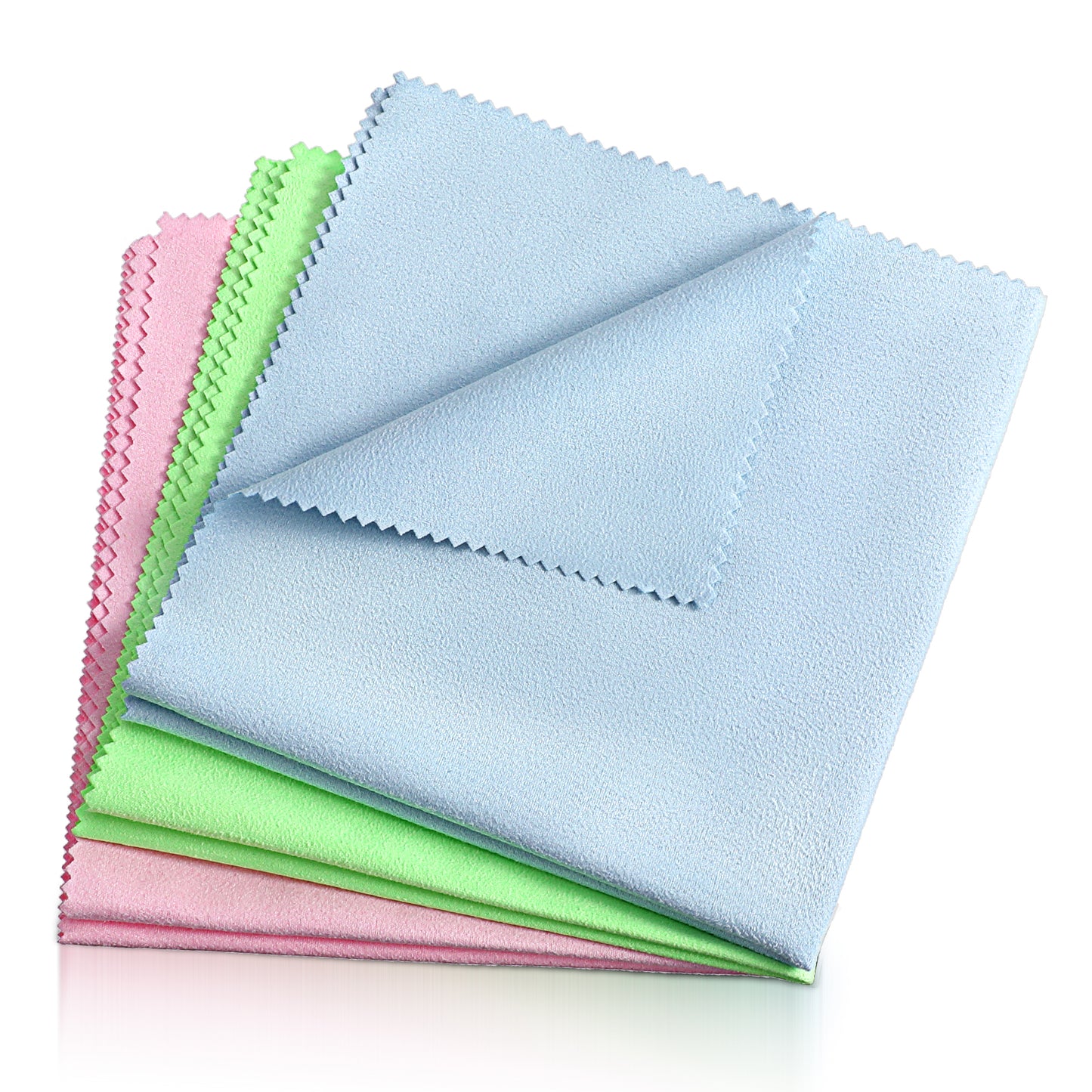 3 Pcs 11.8x11.8inch Soft Microfiber Cleaning Cloth Musical Instruts Instrut Polishing Cloth Universal Clean Cloth Guitar Violin Piano Brass Trumpet Sax Flute, Pink & Green & Light Blue