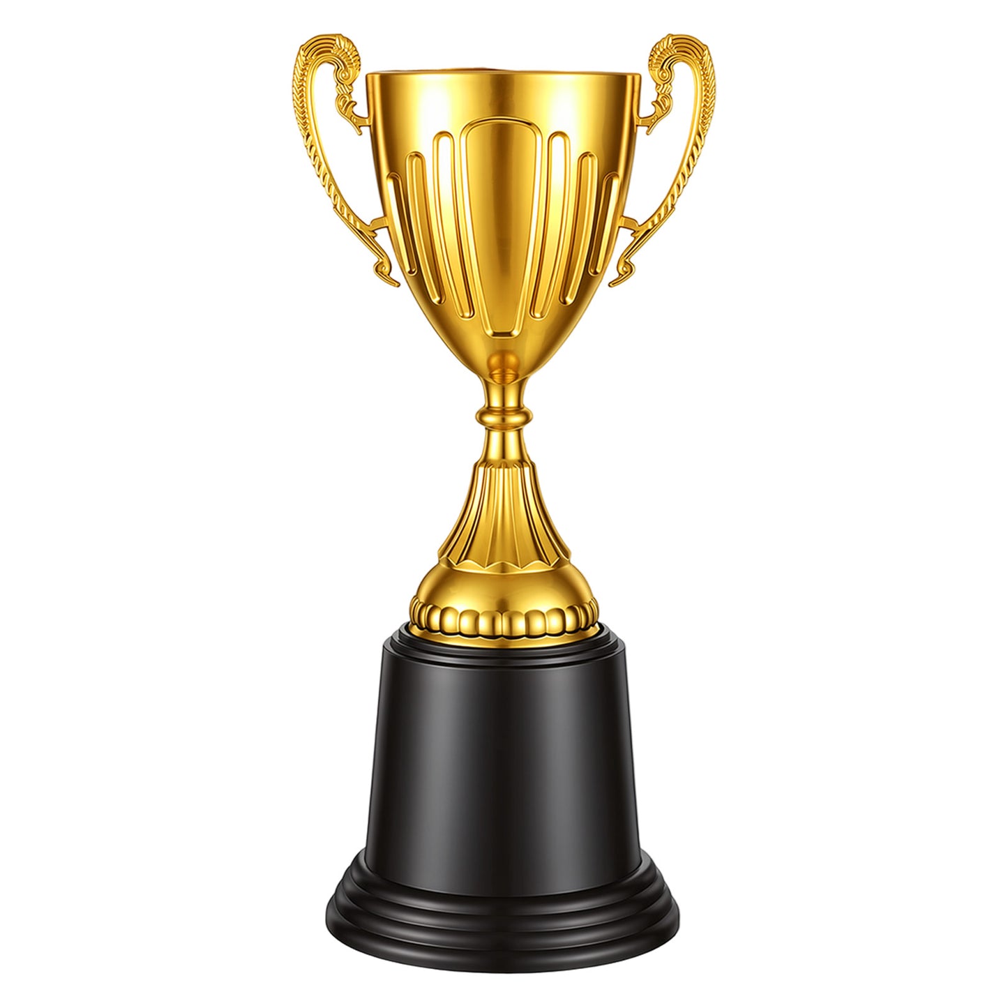 Xelsluthe Mini Plastic Trophies Gold, Mini Trophy Cup, Fun Gold Small Trophy Award Trophies for Winner Prize Sports Tournaments Party Favors Competitions Spelling Bee Props Rewards
