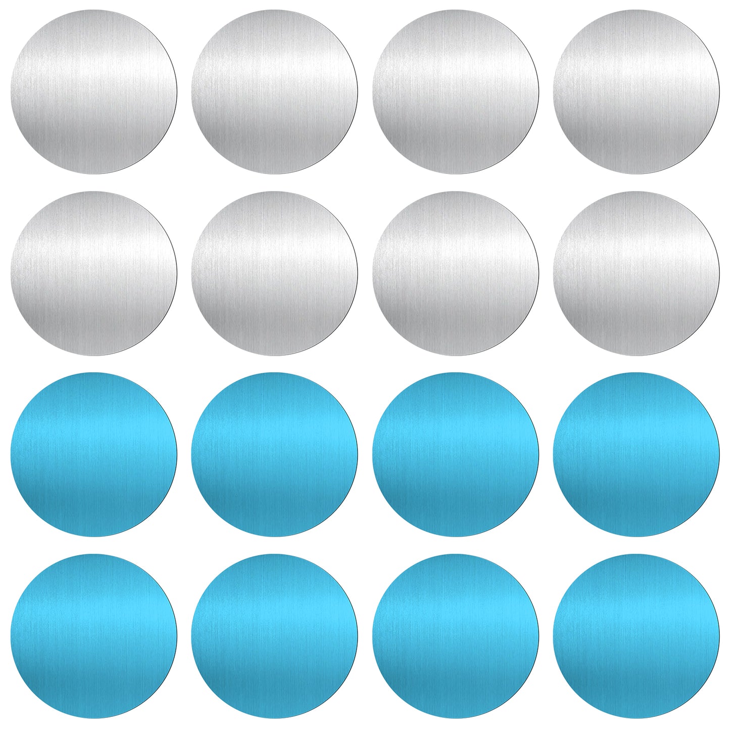 16 Pcs Under Cabinet Lights Magnetic Sticky, Metal Replacement Magnetic Strips Replacement Magnet Sticky Tape Metal Adhesive Backing Plate Iron Sheet for Cabinets Wall Lighting LED Lights